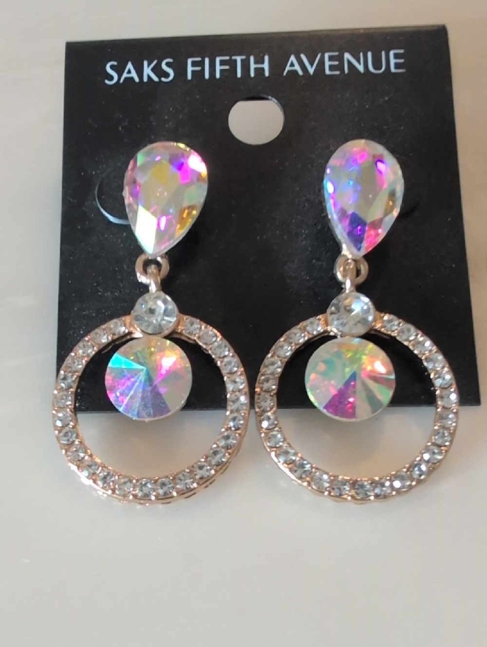 Saks Fifth Avenue Iridescent Crystal Drop Earrings - Multicolor